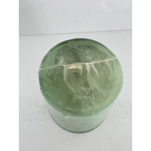 Cost Plus World Market Pillar Candle Honeydew Scented 3”x3” Green NEW - Picture 3 of 4